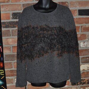John Varvatos Wool Cashmere Abstract Knit Sweater M